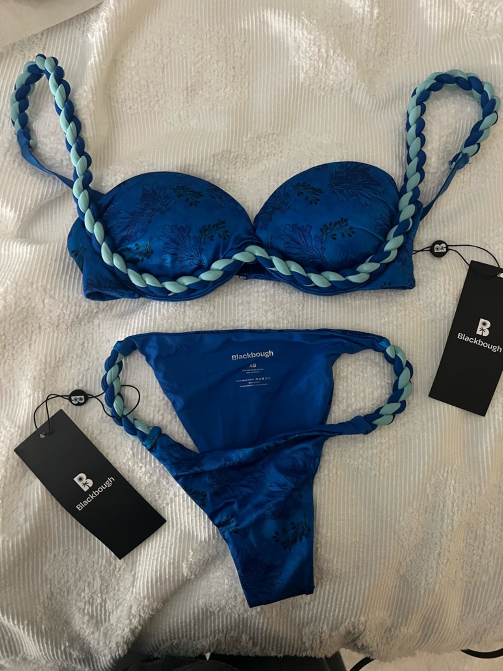 Blackbough Royal Blue Braided-Strap Bikini Set